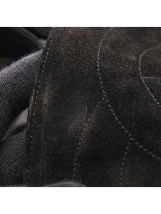 Chanel Backpack CC Logo Black Suede Leather CC Drawstring main image 4
